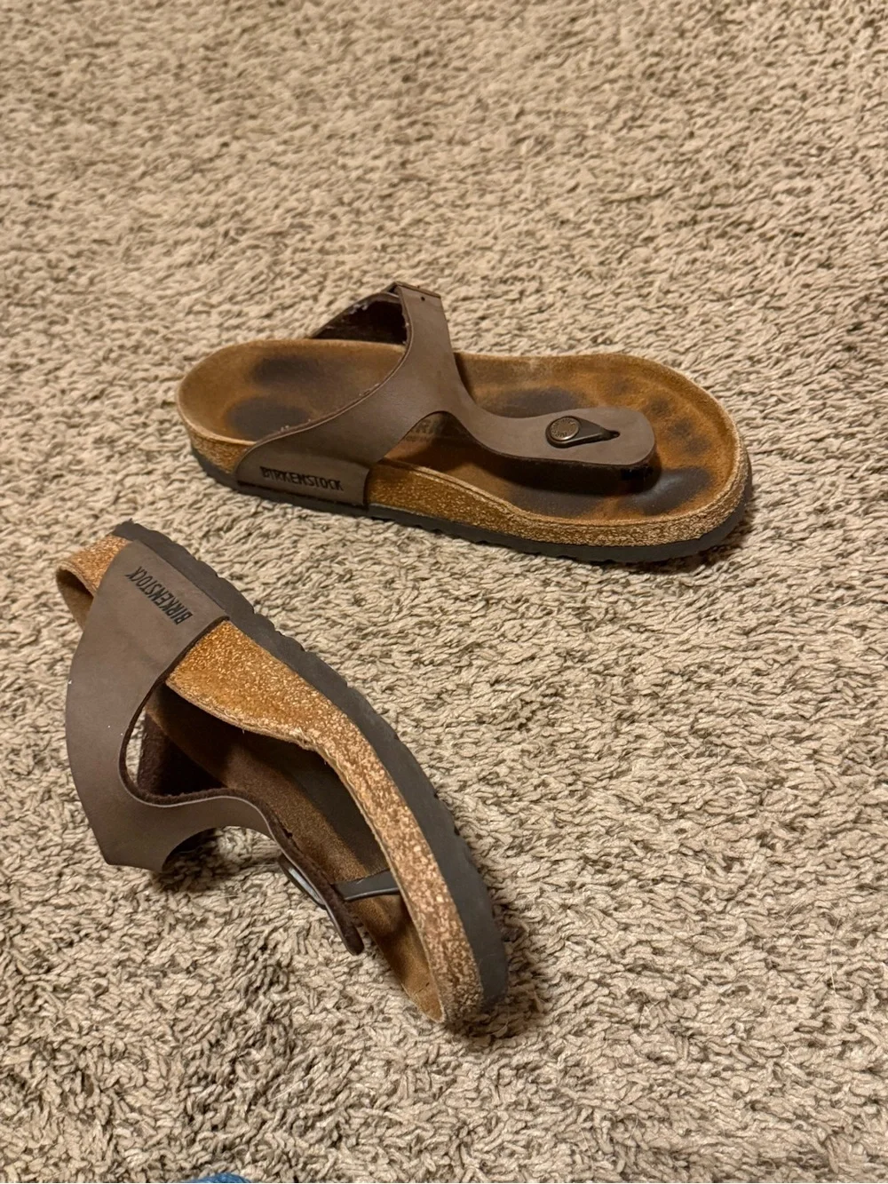 Birkenstock Gizeh Brown Thong Sandals Women’s 8.5 EU 39 Regular Width